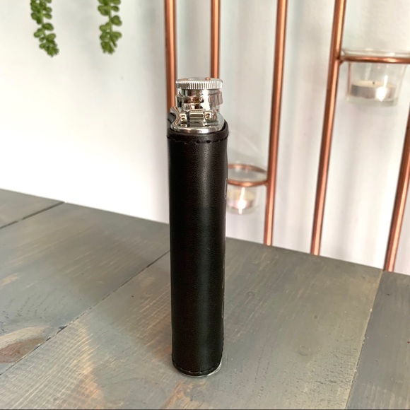 Small Whiskey Business Black Faux Leather Flask - Picture 3 of 6